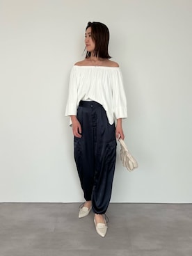 「urs」｜「アイテム（パンツ）」を使った、ur'sさん（レディース・169cm）の春コーディネート