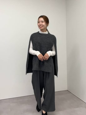「UR'S（ユアーズ）のアイテム（ベスト）」を使った、ur'sさん（レディース・155cm）の秋コーディネート