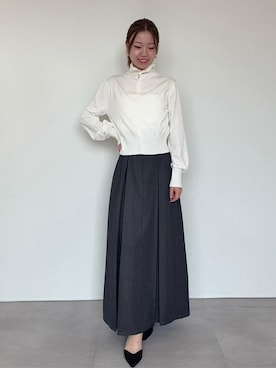 「UR'S（ユアーズ）のアイテム（スカート）」を使った、ur'sさん（レディース・155cm）の秋コーディネート