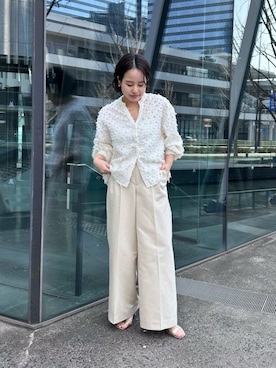 「urs」｜「アイテム（パンツ）」を使った、ur'sさん（レディース・153cm）の春コーディネート