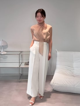 「UR'S（ユアーズ）のアイテム（パンツ）」を使った、ur'sさん（レディース・155cm）の春コーディネート