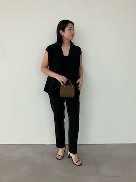 「urs」｜「アイテム（パンツ）」を使った、ur'sさん（レディース・158cm）の春コーディネート