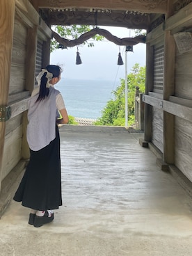 「四国旅行」｜MEさん（レディース・155cm）の春コーディネート