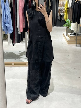 「アイテム（チュニック）」を使った、みくみょんさん（レディース・159cm）の夏コーディネート