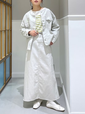 「デニム オン デニム」｜みくみょんさん（レディース・159cm）の冬コーディネート