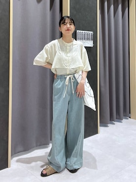 「骨格ナチュラル_LEPSIM」｜みくみょんさん（レディース・159cm）の夏コーディネート