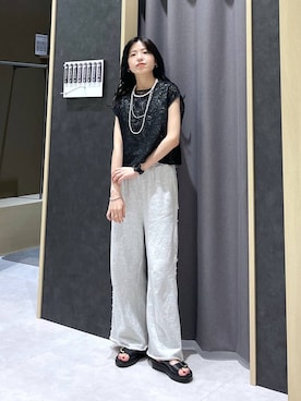 「20代_LEPSIM」｜「アイテム（アクセサリー）」を使った、みくみょんさん（レディース・159cm）の春コーディネート