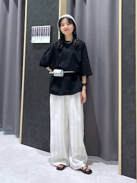 「20代_LEPSIM」｜「アイテム（アクセサリー）」を使った、みくみょんさん（レディース・159cm）の春コーディネート