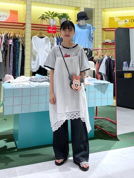 「高見え」｜「アイテム（サンダル）」を使った、みくみょんさん（レディース・159cm）の夏コーディネート