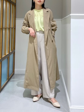 「LEPSIM（レプシィム）のアイテム（トレンチコート）」を使った、みくみょんさん（レディース・159cm）の春コーディネート