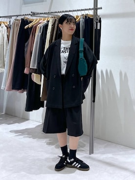 「アイテム（テーラードジャケット）」を使った、みくみょんさん（レディース・159cm）の夏コーディネート
