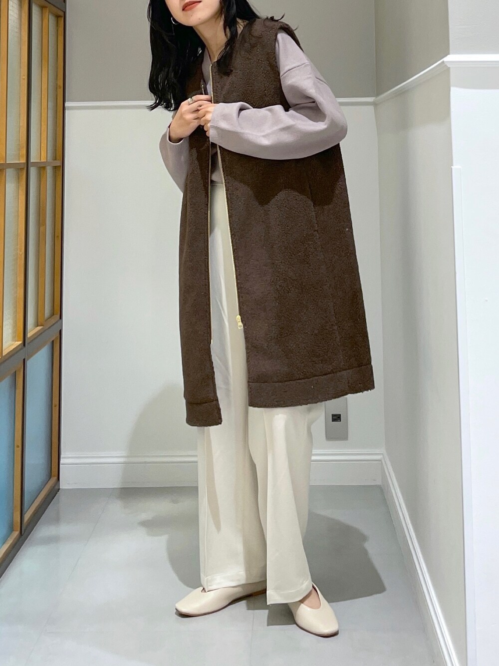 LEPSIM（レプシィム）の「ボアロングジレ 281819（その他アウター