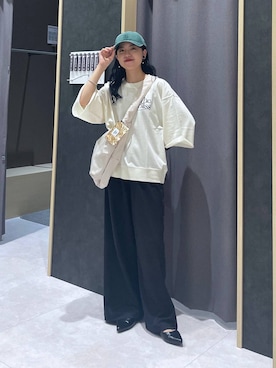 「LEPSIM（レプシィム）の【NEW ERA】ピグメントキャップ　286144（キャップ）」を使った、みくみょんさん（レディース・159cm）の夏コーディネート