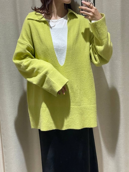 セール】7ゲージ深Vスキッパーチュニック 971257（ニット/セーター