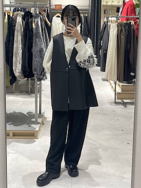 「アイテム（マタニティウェア/グッズ）」を使った、みくみょんさん（レディース・159cm）の秋コーディネート