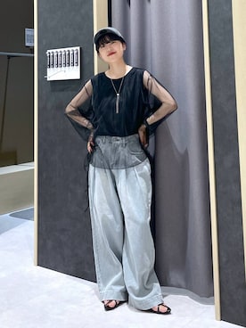 「LEPSIM（レプシィム）の【NEW ERA】ピグメントキャップ　286144（キャップ）」を使った、みくみょんさん（レディース・159cm）の春コーディネート