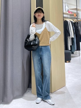 「LEPSIM（レプシィム）の【NEW ERA】ウォッシュ加工キャップ　136173（キャップ）」を使った、みくみょんさん（レディース・159cm）の秋コーディネート