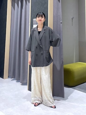 「アイテム（テーラードジャケット）」を使った、みくみょんさん（レディース・159cm）の夏コーディネート