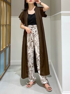 「ペインターパンツ」｜「アイテム（ワンピース/ドレス）」を使った、みくみょんさん（レディース・159cm）の夏コーディネート