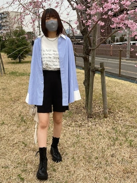 「アイテム（ボディバッグ/ウエストポーチ）」を使った、strawberryさん（レディース・164cm・10代）の春コーディネート
