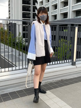 「アイテム（ボディバッグ/ウエストポーチ）」を使った、strawberryさん（レディース・164cm・10代）の秋コーディネート