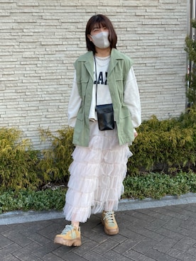 「アイテム（アクセサリー）」を使った、strawberryさん（レディース・164cm・10代）の春コーディネート