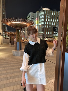 「アパレルスタッフ」｜「アイテム（その他シューズ）」を使った、ENVYM_MARIAさん（レディース・162cm）の冬コーディネート