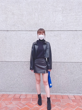 「AIR SPACE（エアースペース）のアイテム（ジャケット/アウター）」を使った、🍡さん（レディース・174cm）の冬コーディネート