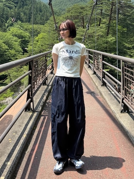 「Mardi Mercredi（マルディメクルディ）のアイテム（トップス、ホワイト系）」を使った、Sefumiさん（レディース・170cm）の秋コーディネート