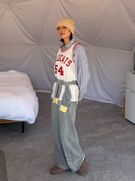 「FOLLOWIN（フォロウィン）のアイテム」を使った、Sefumiさん（レディース・170cm）の春コーディネート