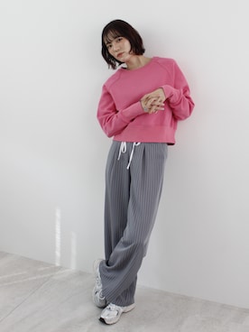 「アイテム（スウェット）」を使った、Sefumiさん（レディース・170cm）の春コーディネート