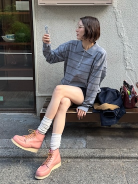 「アイテム（ソックス/靴下）」を使った、Sefumiさん（レディース・170cm・20代）の冬コーディネート