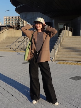 「BEAMS（ビームス）のアイテム（ストール/ショール、その他）」を使った、Sefumiさん（レディース・170cm）の春コーディネート