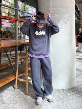 「ASICS（アシックス）のアイテム」を使った、Sefumiさん（レディース・170cm）の春コーディネート