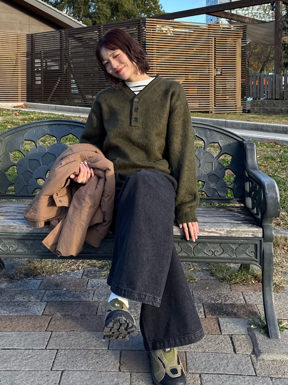 callautia（カラウティア）の「リブニットカラー中綿ジャケット