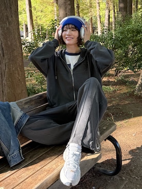 「アイテム（パーカー）」を使った、Sefumiさん（レディース・170cm・20代）の冬コーディネート