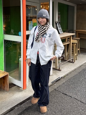 「アイテム（ニットキャップ/ビーニー）」を使った、Sefumiさん（レディース・170cm・20代）の冬コーディネート