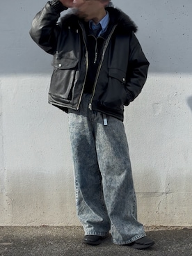 「アイテム（おもちゃ）」を使った、hirotoさん（メンズ・167cm）の冬コーディネート