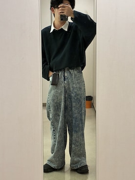 「アイテム（スウェット）」を使った、hirotoさん（メンズ・167cm）の秋コーディネート