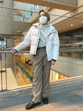 「LILL（リル）のアイテム（ダウンジャケット/コート）」を使った、LEOさん（メンズ・165cm）の冬コーディネート