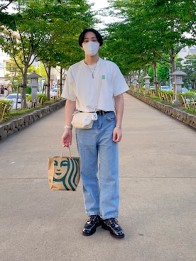 「Paul Smith（ポールスミス）のアイテム（シューズ）」を使った、LEOさん（メンズ・165cm）の夏コーディネート