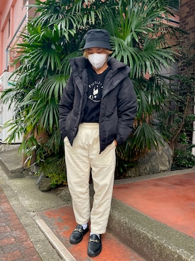 「フロントタックイン」｜LEOさん（メンズ・165cm）の冬コーディネート