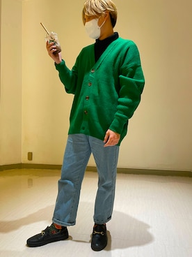 「united arrows」｜「アイテム（スリッポン）」を使った、LEOさん（メンズ・165cm）の冬コーディネート