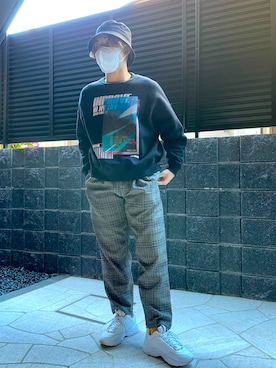 「UNIQLO（ユニクロ）の50色ソックス（消臭機能付き）（ソックス/靴下）」を使った、LEOさん（メンズ・165cm）の冬コーディネート