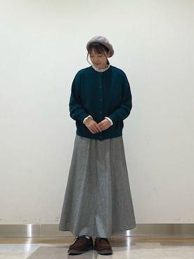 「Samansa Mos2（サマンサ モスモス）の襟刺繍シャーリング前後2WAYブラウス（シャツ/ブラウス）」を使った、りんさん（レディース・159cm）の秋コーディネート