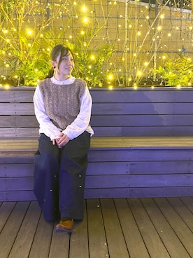 「シサム工房（シサムコウボウ）のアイテム」を使った、Joyさん（レディース・146cm）の冬コーディネート