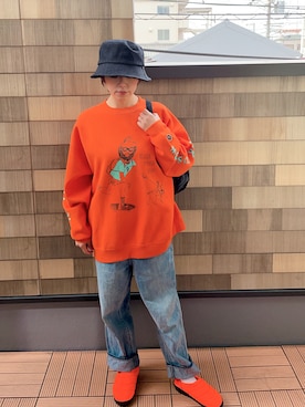「CHUMS（チャムス）のアイテム（ボディバッグ/ウエストポーチ）」を使った、ricoさん（レディース・155cm）の春コーディネート