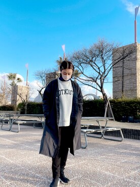 「studio CLIP（スタディオクリップ）のアイテム（その他アウター）」を使った、ricoさん（レディース・155cm）の冬コーディネート