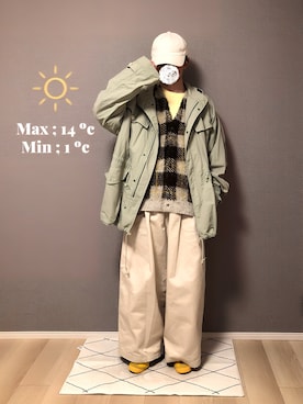 　いとぴさん（メンズ・164cm）の冬コーディネート