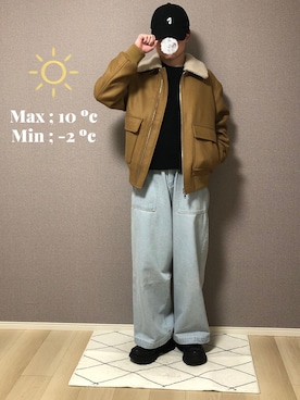 　いとぴさん（メンズ・164cm）の冬コーディネート